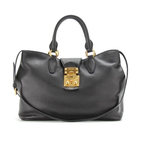 miu miu large pebbled leather tote|Leather and Woven Designer Tote Bags For Women .